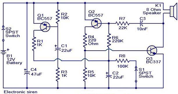 electronic siren circuit